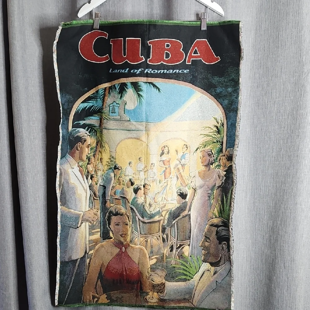 VINTAGE CUBA LAND OF ROMANCE TAPESTRY SIZE -36